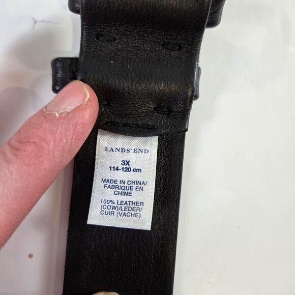Land's End 3X Black Belt Unisex - Picture 2 of 4